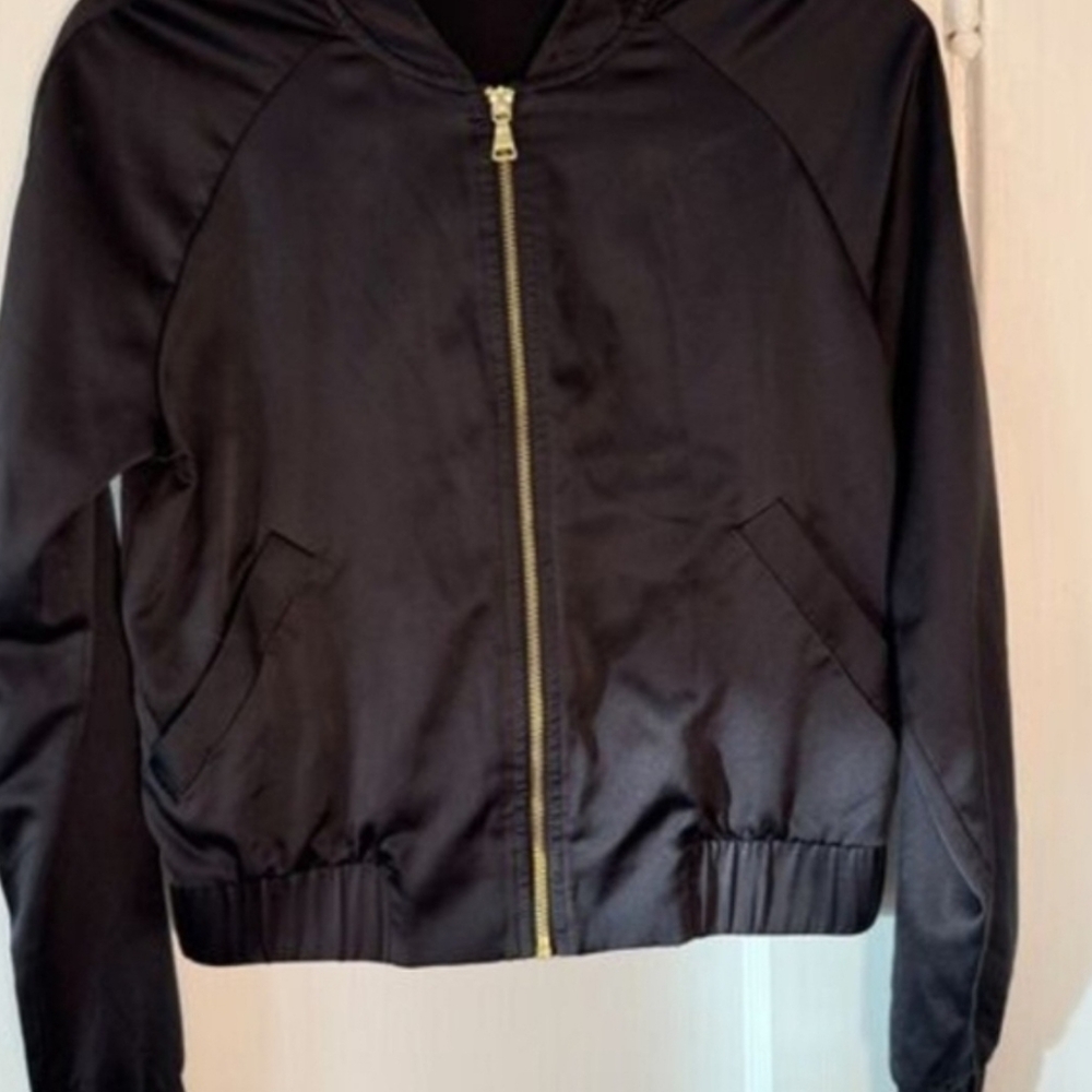 Express Women's Classic Black Bomber Jacket